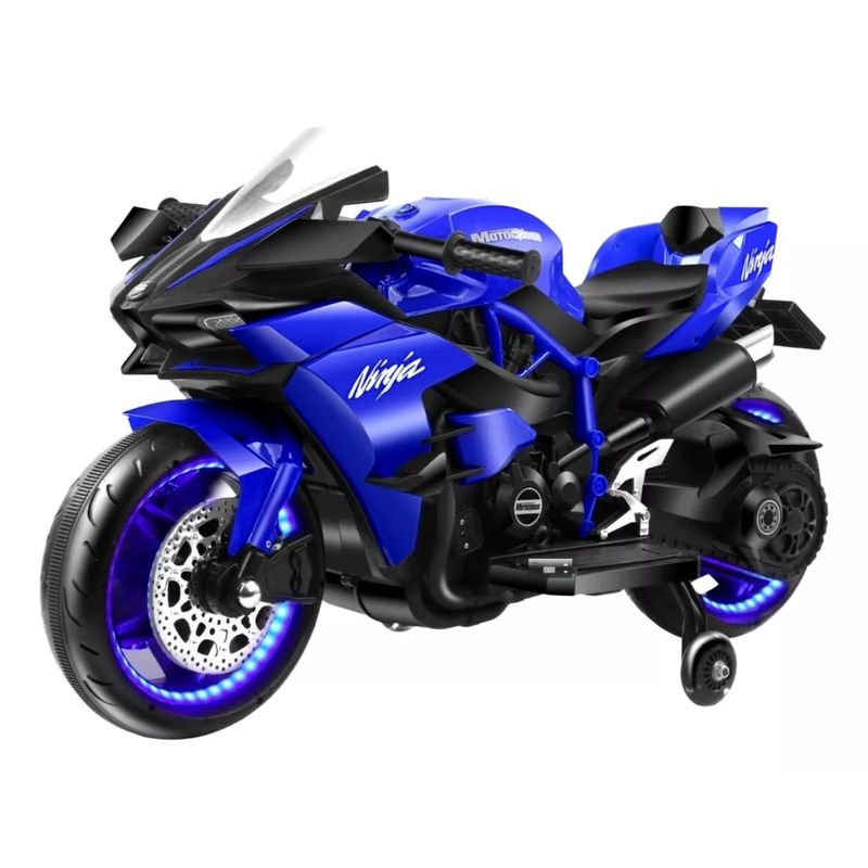 U BUY - juguete coche motocicleta eléctrico genial AZUL