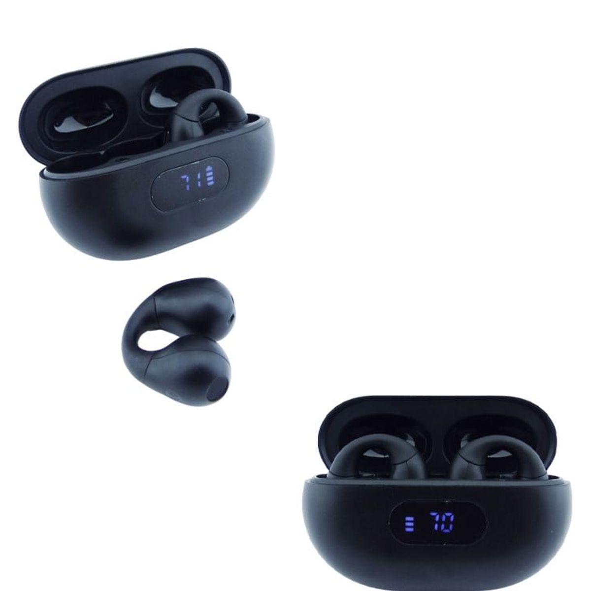 GENERICO - AUDIFONO TRUE WIRELESS BLUETOOTH MODQ80 CLIP ON CON PANTALLA LCD