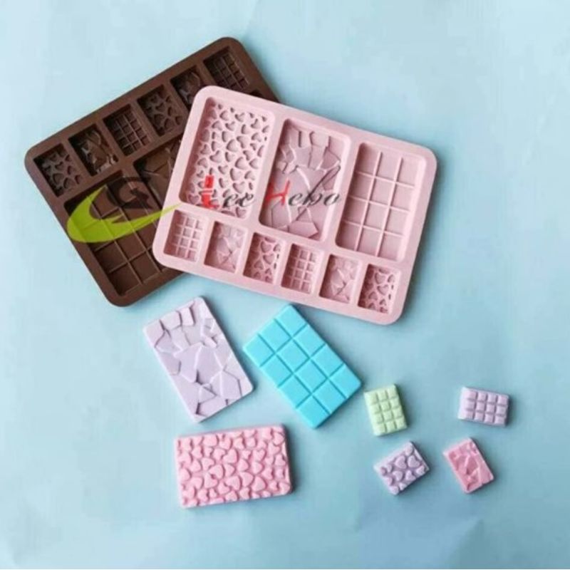 GENERICO - Molde SIilicona Para Chocolate Mini Corazones Mini cuadrados