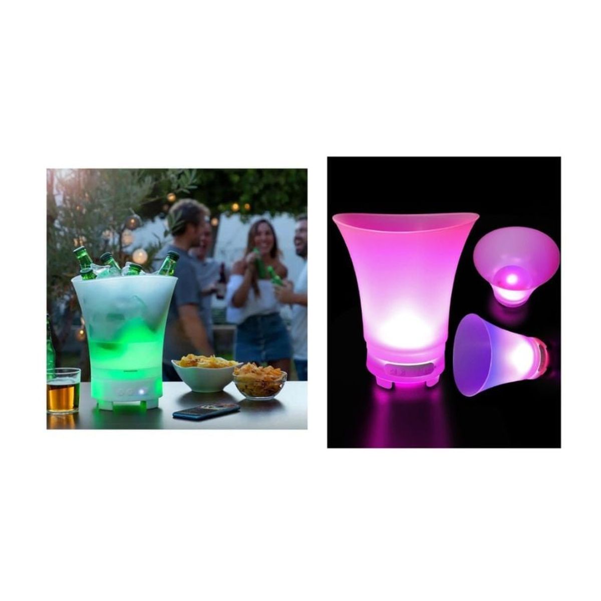 GENERICO - Hielera Parlante Cubetera Led Bluetooth Grande 7 Litros Portatil