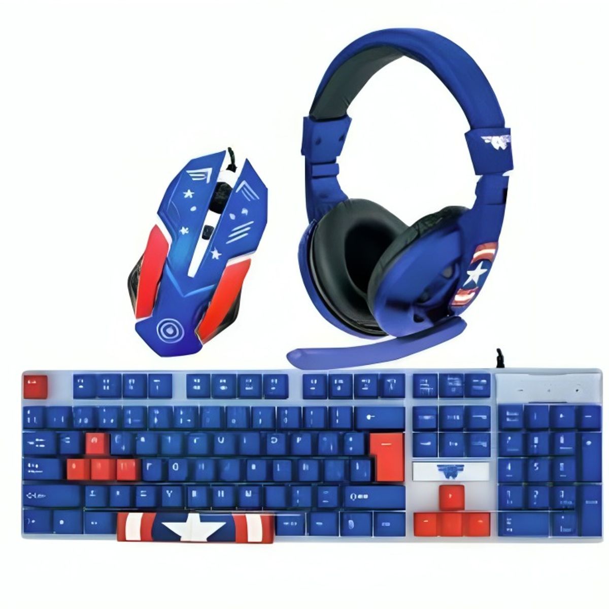 OEM - KIT GAMER CAPITAN AMERICA 3 EN 1 TEC/MOU/A