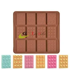 GENERICO - Molde SIilicona Para Chocolate Cuadrados-Circulos-Triangulos
