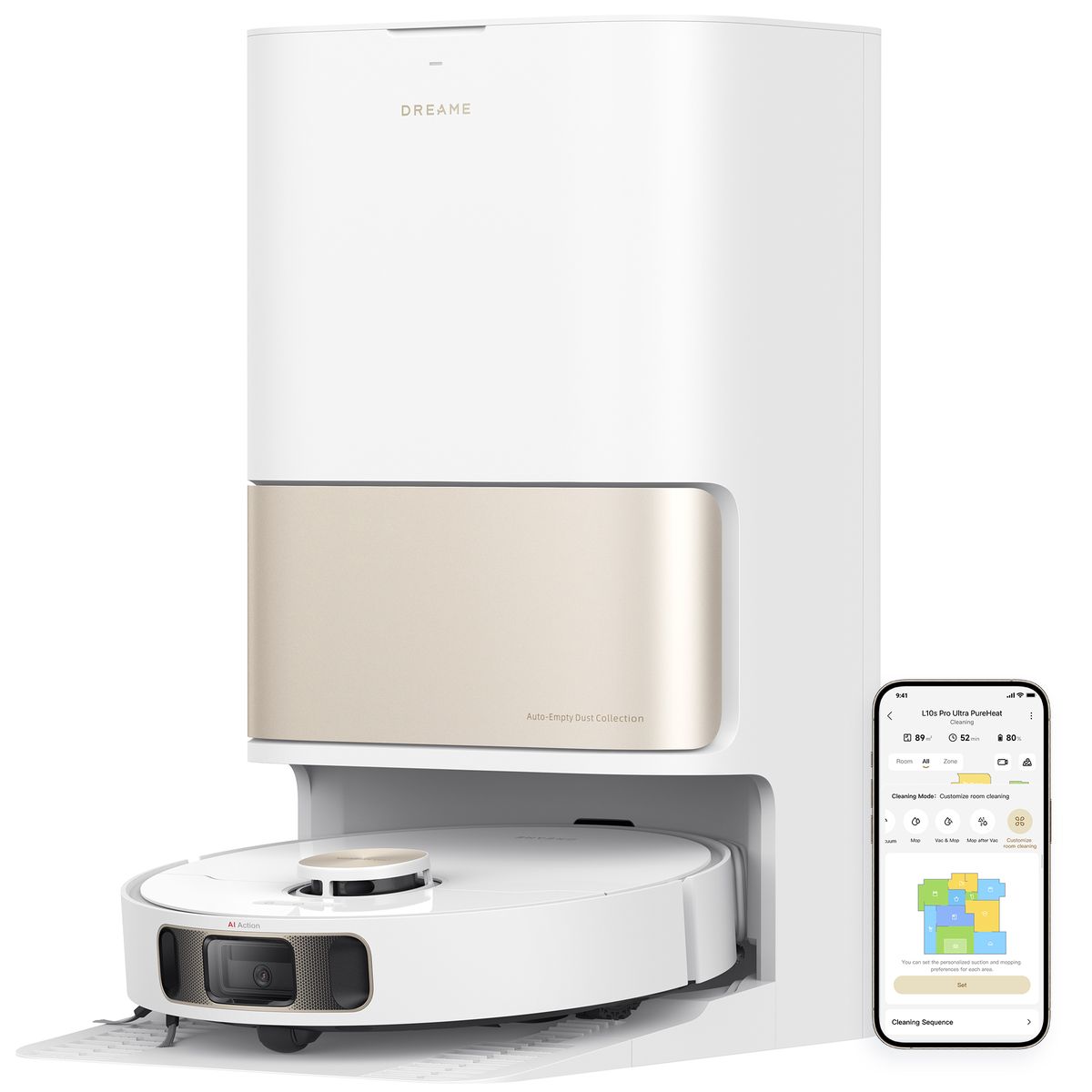 DREAME - DREAME L10s Pro Ultra Robot aspiradora y trapeador Agua cálido 7000Pa