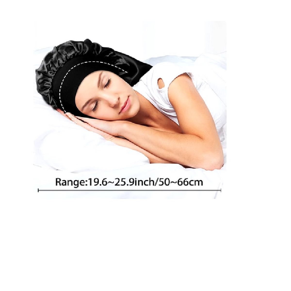 GENERICO - Gorro de satín para cabello largo rizado ondulado método curly