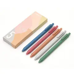 GENERICO - Lápiz Gel Kacogreen Pure 5 Colores Pastel Grises