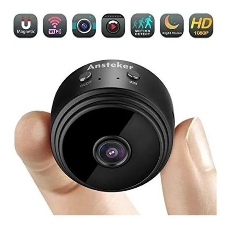 GENERICO - Mini Cámara Wifi Portátil HD con Visión Nocturna