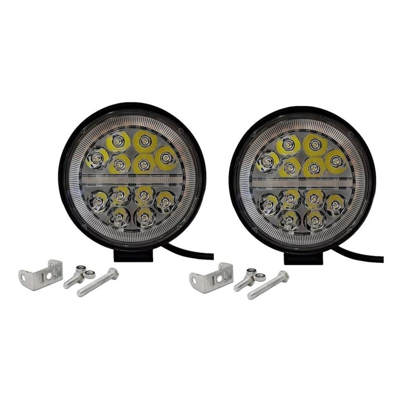 GENERICO - Pack de 2 Luces LED Neblineras Bicolor para Auto y Moto