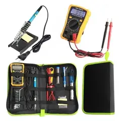 GENERICO - Kit Eléctrico Cautín 60W Regulable con 17 Accesorios