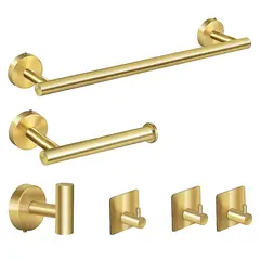 CASA NEW - Set de Baño 6 Piezas Dorado