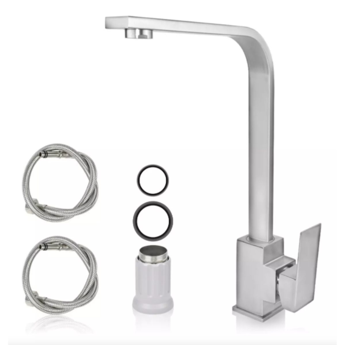 CASA NEW - Monomando Lavaplato Legge Acero Inoxidable 304 Plata