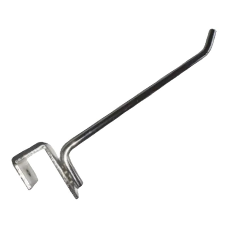 GENERICO - Pack 10 Ganchos Exhibidor De Barra Metal Cromado 15cm
