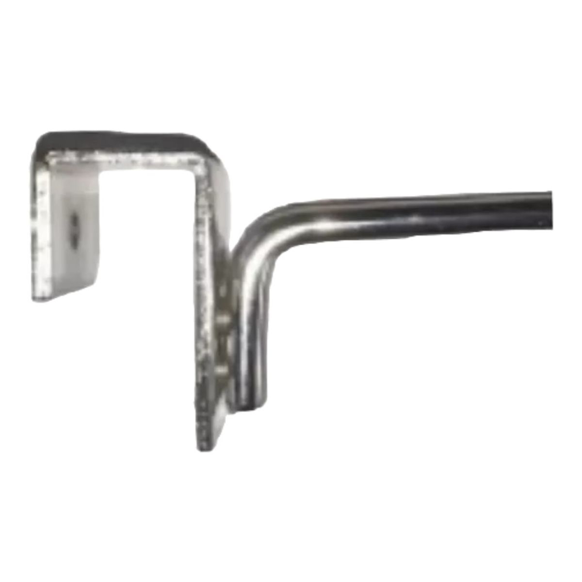 GENERICO - Pack 10 Ganchos Exhibidor De Barra Metal Cromado 15cm