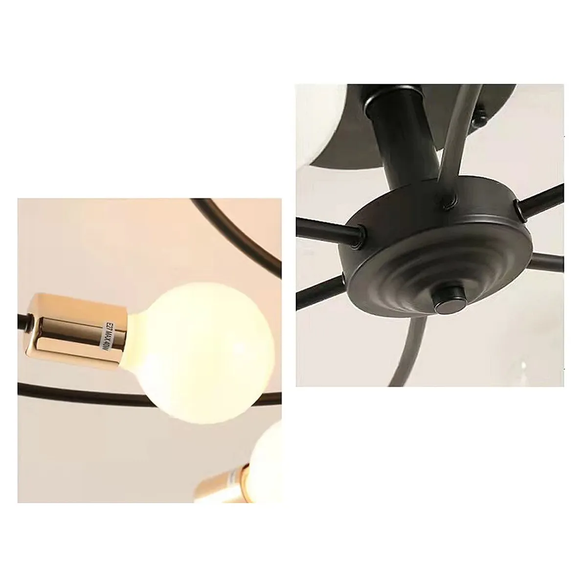 CASA NEW - Lámpara De Techo LED 3 Focos Estilo Araña Con Bombilla