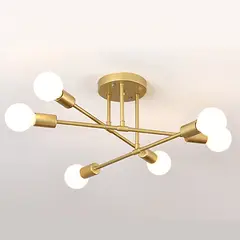 CASA NEW - Lamparas de techo nordica moderna para sala Dorado
