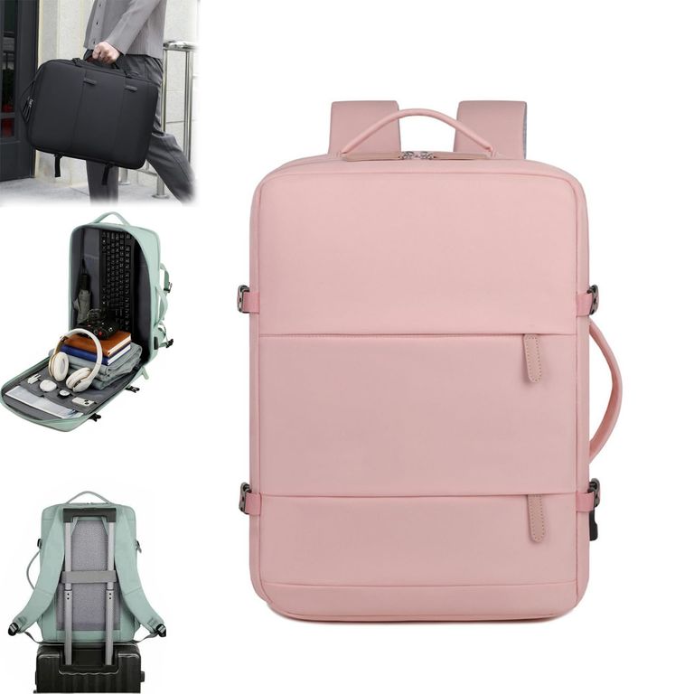 Mochila de Viaje o Escolar Multifuncional Rosa TALLA UNICA
