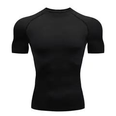 EVERSO - Pack 3 Camisetas Primera Capa Manga Corto Secado Rápido Negro