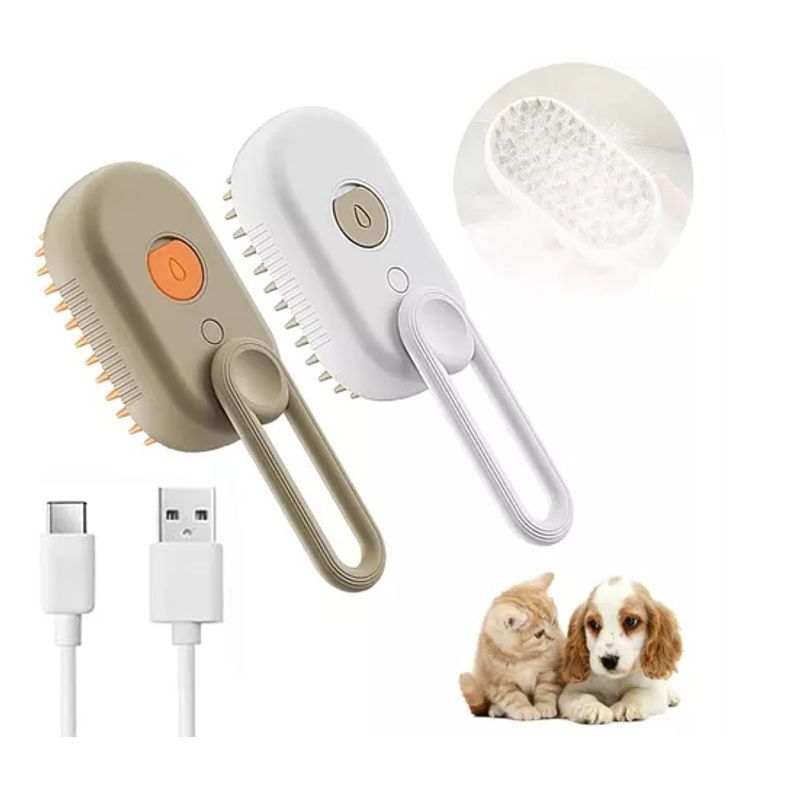 GENERICO - Cepillo De Vapor Autolimpiante 3 En 1 Para Perros Y Gato