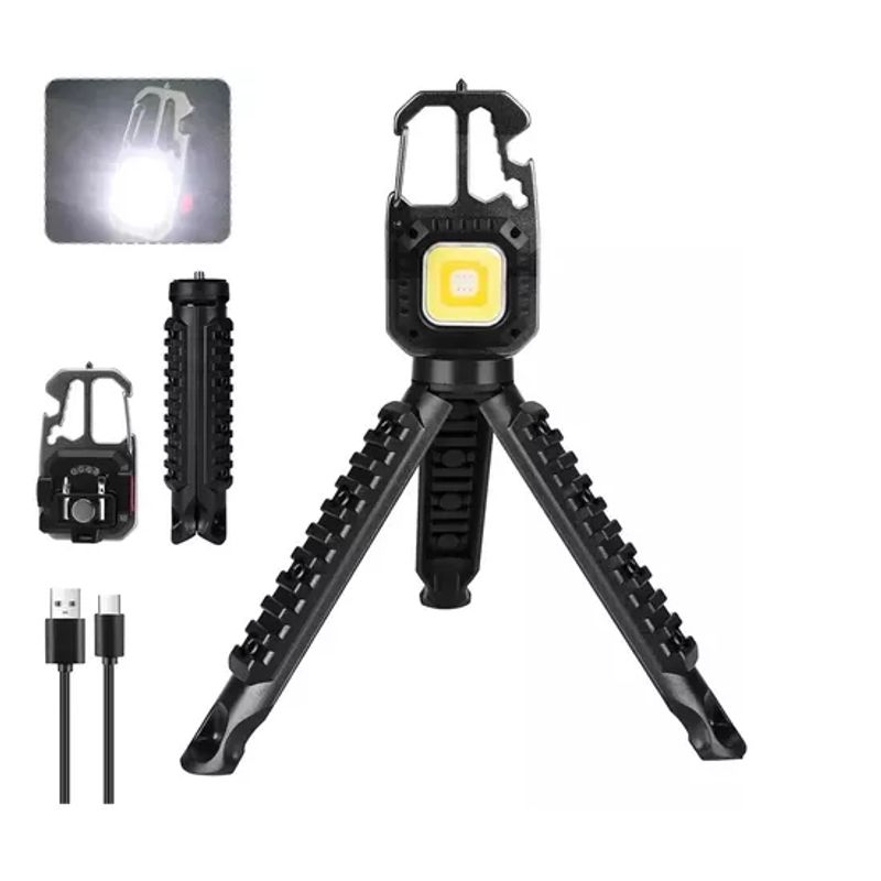 GENERICO - Linterna Led De Llavero Gancho Recargable Portátil