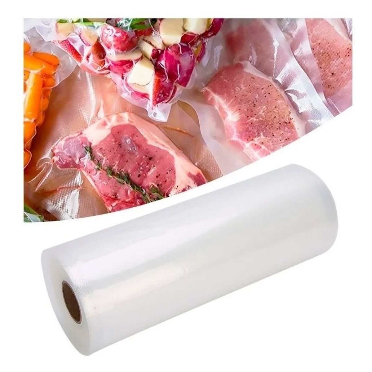 GENERICO - Rollo Bolsas De Calidad Para Sellar Al Vacío 28 CmX10 Mts Transparente.