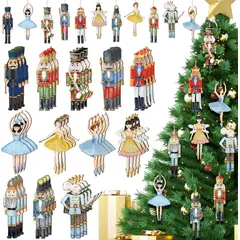 TIOZONEY - 36 Marionetas De Soldado Cascanueces Navideñas 13CM