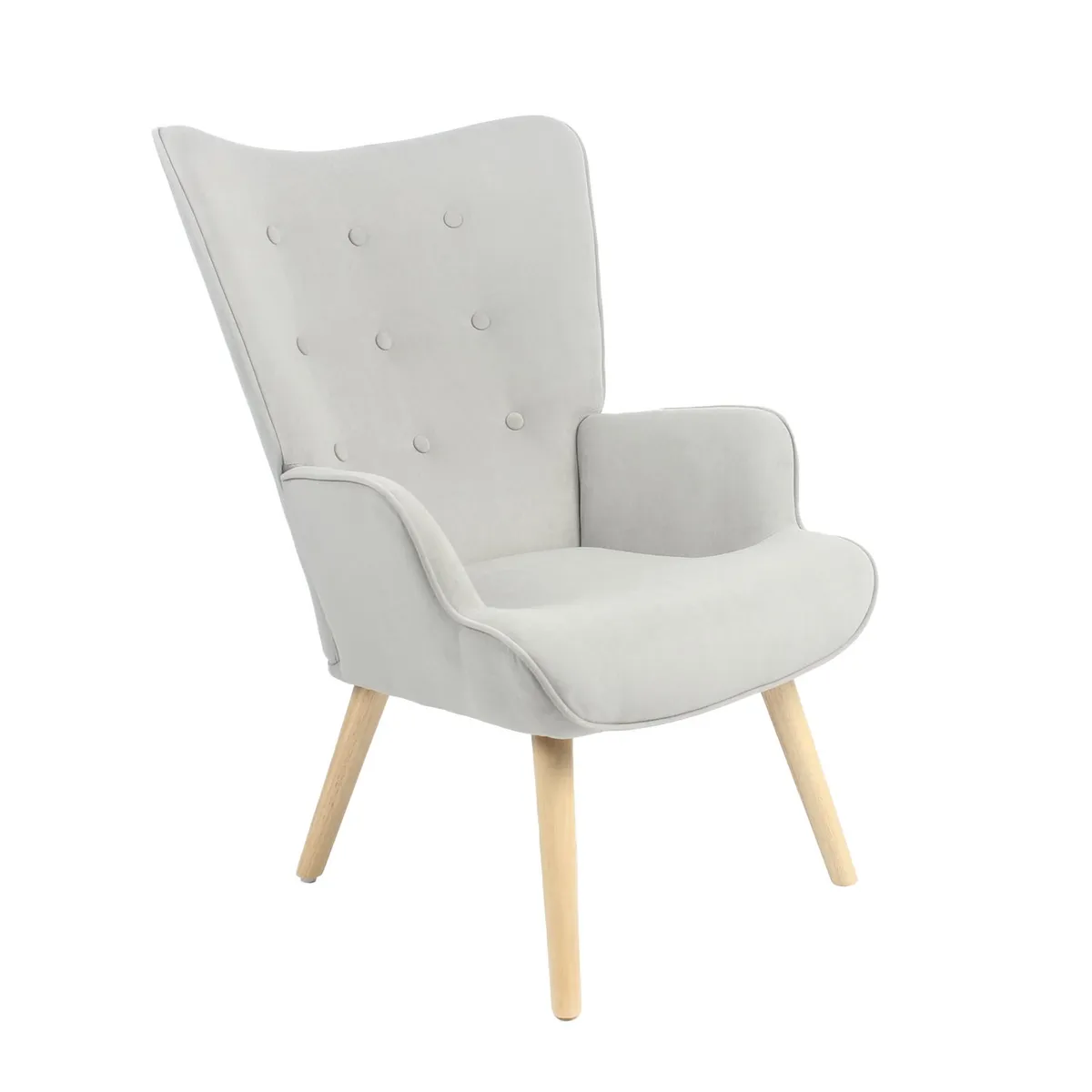 RELAN - Sitial de Terciopelo Relan Tarina Poltrona Capitoné Gris