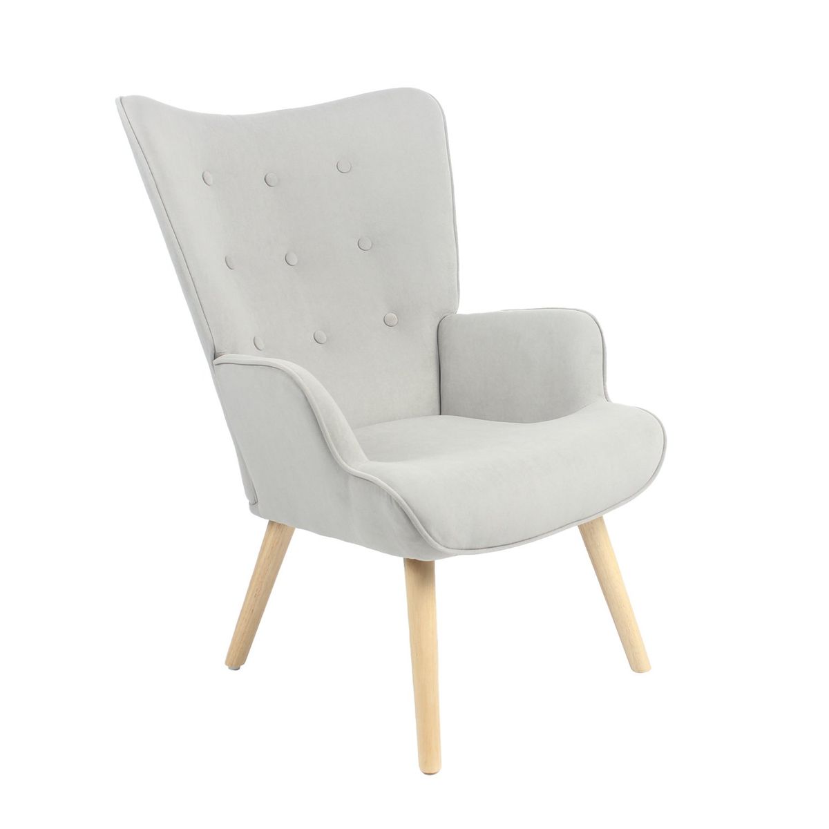 RELAN - Sitial de Terciopelo Relan Tarina Poltrona Capitoné Gris