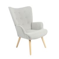 Sitial de Terciopelo Tarina Poltrona Capitoné Gris