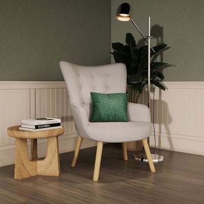 Imagen 2 del producto Sitial de Terciopelo Tarina Poltrona Capitoné Gris