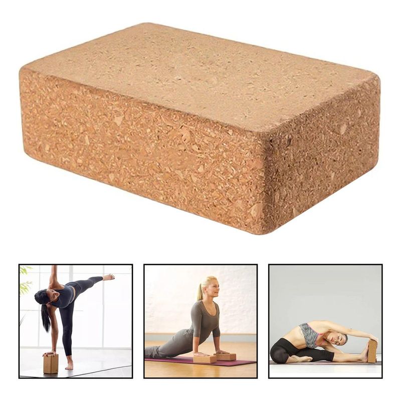 GENERICO - Bloque de Corcho para Yoga y Pilates - Alta Densidad
