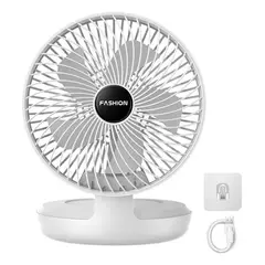 GENERICO - Ventilador Plegable USB de Mesa y Pared con 3 Velocidades
