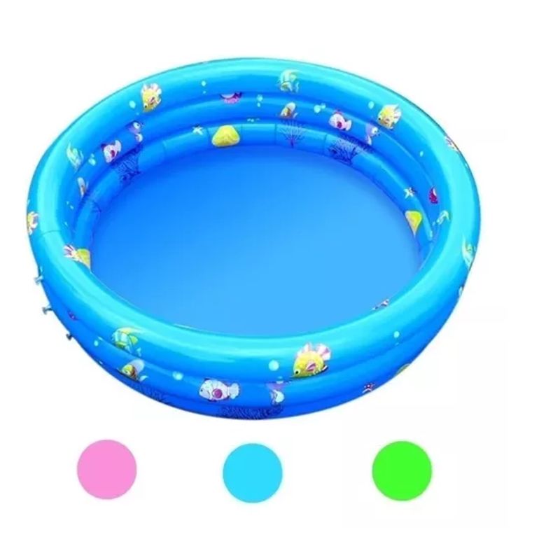 GENERICO - Piscina Inflable Plástico Bebe 3 Anillos 80 X 35 Cms Verano