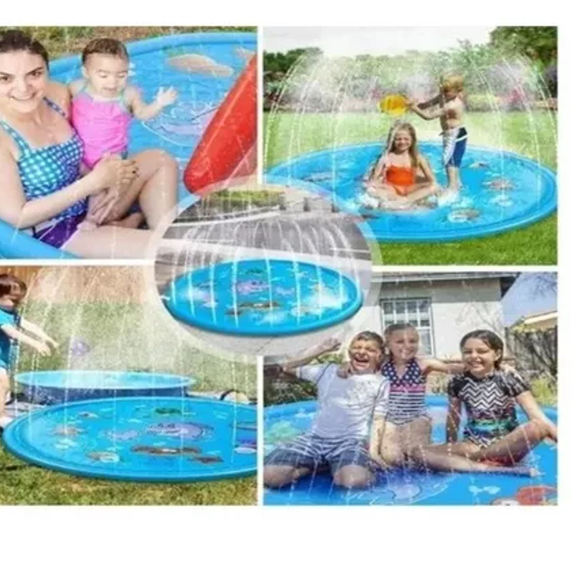 GENERICO - Piscina Inflable Alfombra Tipo Fuentes Niños 1.7 Mtrs
