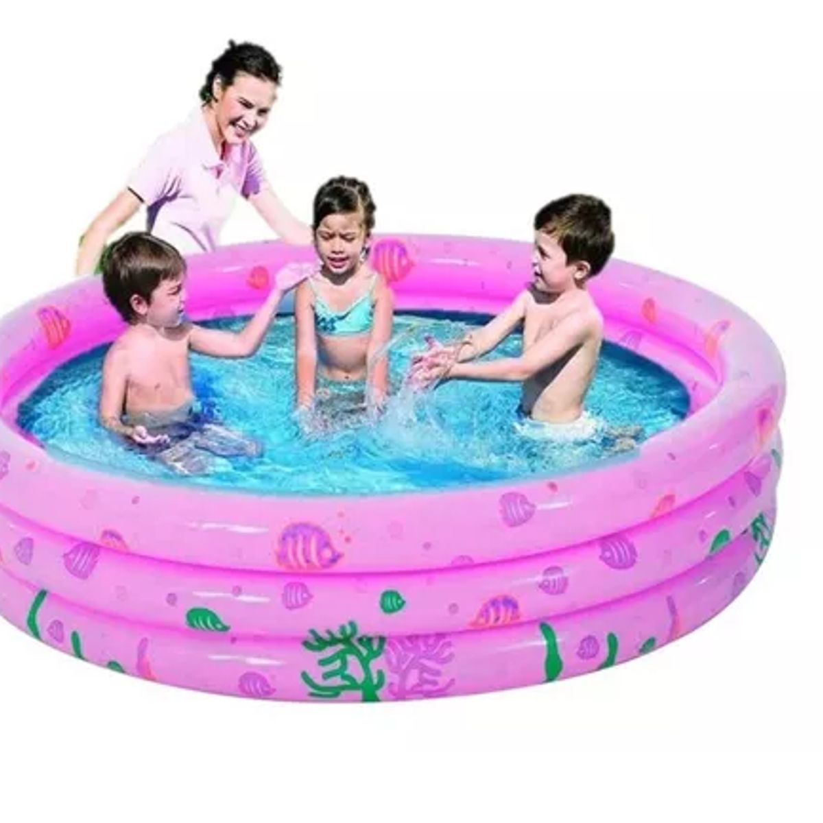 GENERICO - Piscina Inflable Plástico Bebe 3 Anillos 80 X 35 Cms Verano