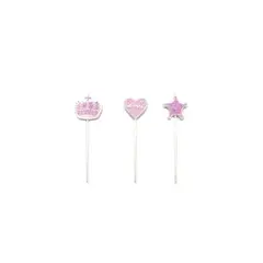 GENERICO - Velas CoronaCorazónEstrella 3pcs