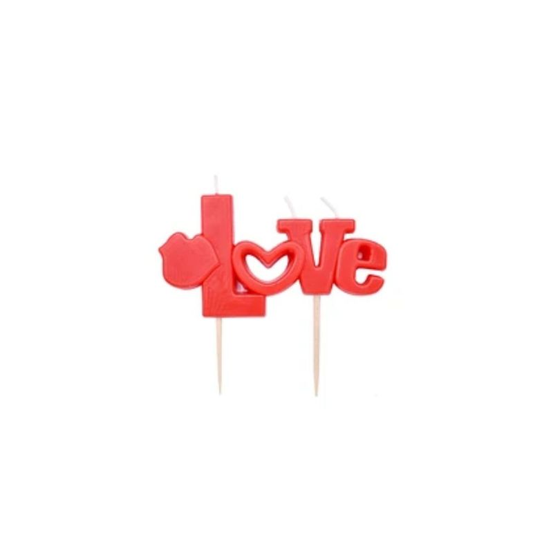 GENERICO - Vela Love Color Rojo