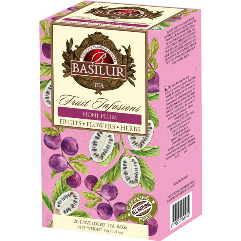 BASILUR - TEA FRUIT INFUSIONS NONI PLUM 20S BASILUR