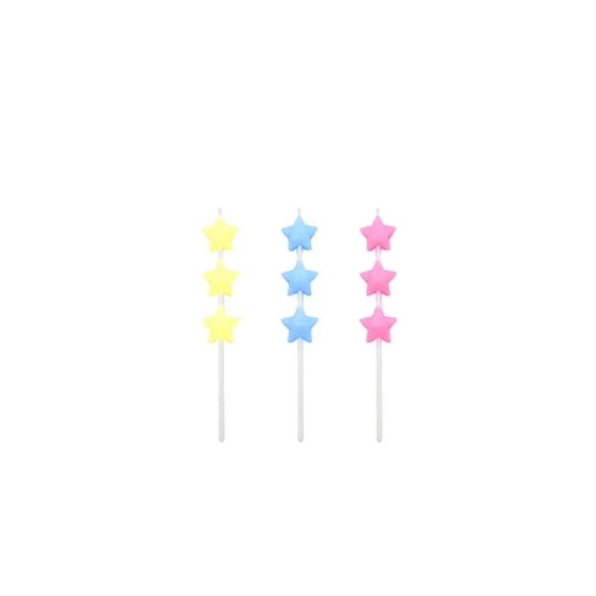 GENERICO - Vela De Estrella De Cinco Puntas De Color 9pcs