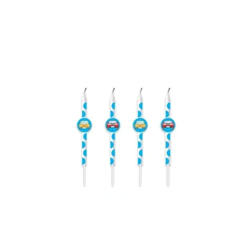 GENERICO - Vela Autos 14cm 4pcs