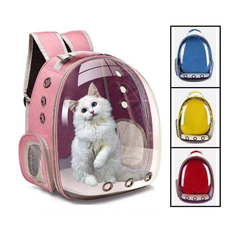 GENERICO - Mochila Bolso Transportes Transparente Mascotas Perros Gatos