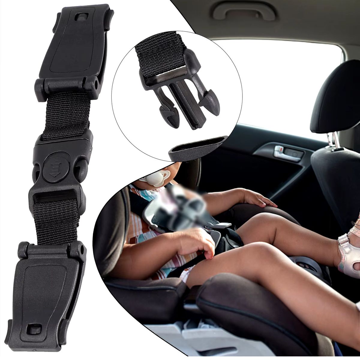 GENERICO - Clip Seguridad broche de Pecho Silla De Auto De Bebe
