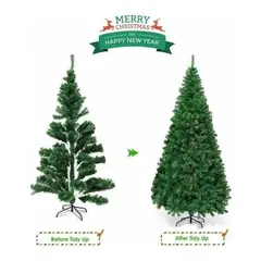 GENERICO - Arbol De Navidad Artificial 180cm Verde Soporte Metálico