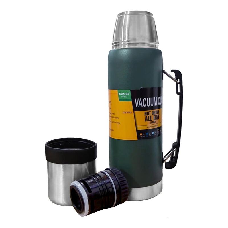 GENERICO - Termo de Acero Inoxidable 1000ml para Bebidas Calientes y Frías