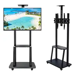 GENERICO - Soporte Móvil para TV con Ruedas y Base Pedestal Ajustable