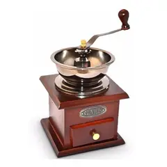 GENERICO - Molinillo de Café Ajustable Manual con Cajón Recolector
