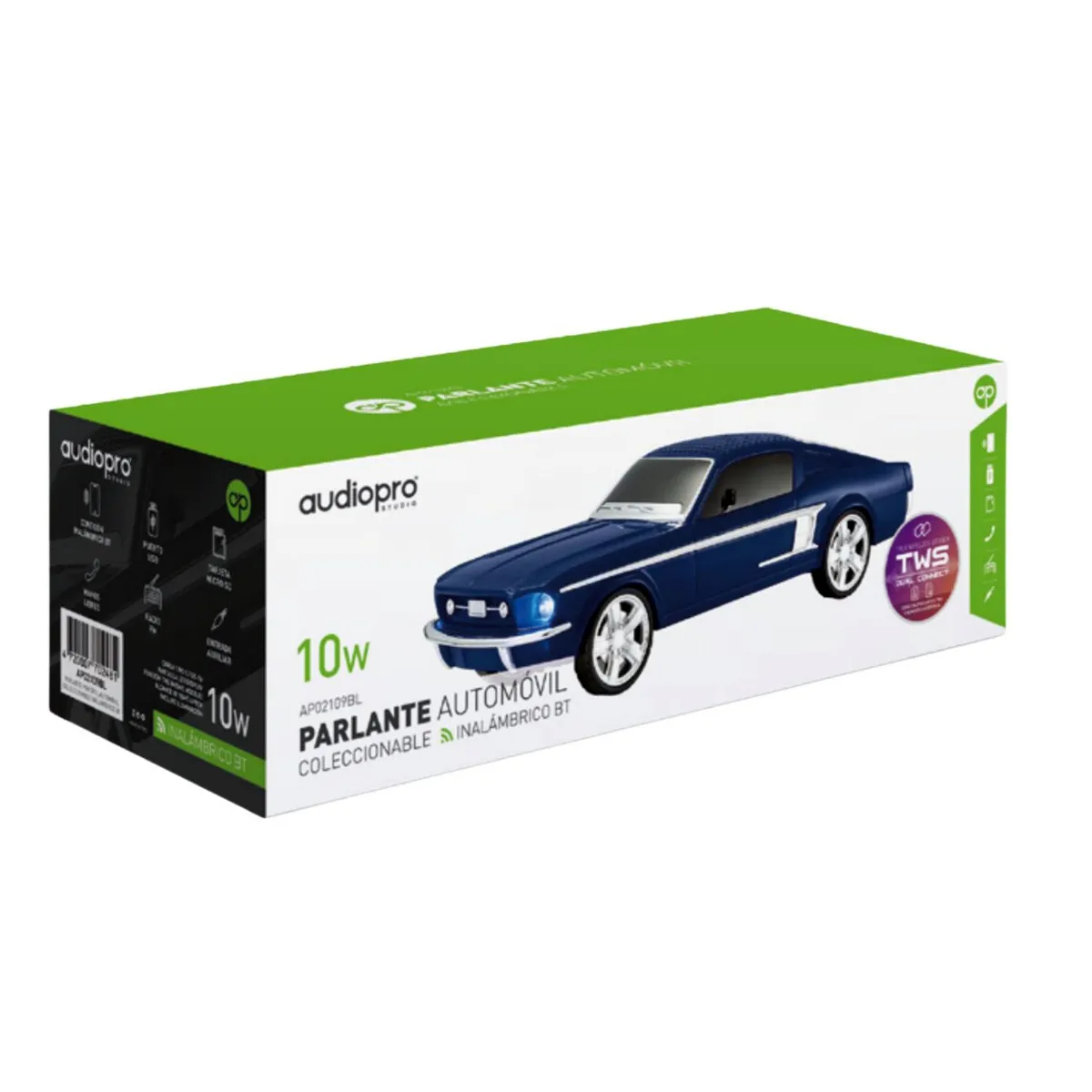 AUDIO PRO - Parlante Bluetooth Diseño Automóvil 1967 Color Azul - SC
