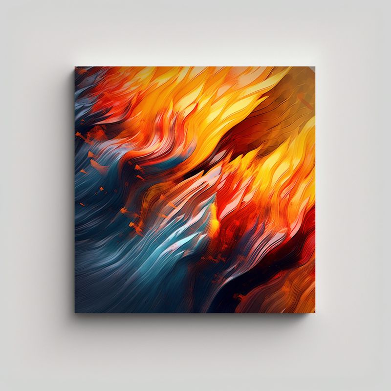 GENERICO - Cuadro Abstracto Decorativo Para Comedor 90x90 Cm