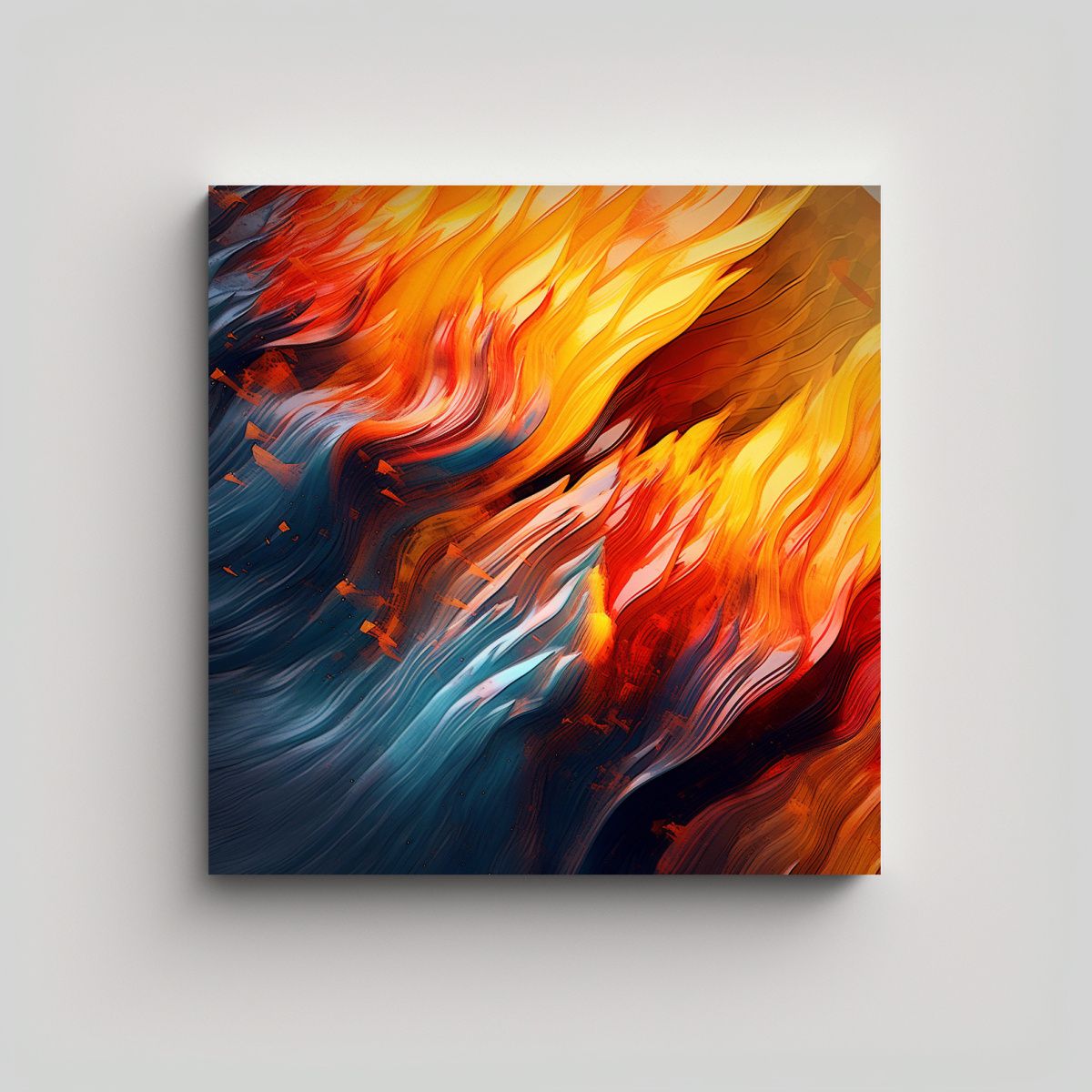 GENERICO - Cuadro Abstracto Decorativo Para Comedor 80x80 Cm