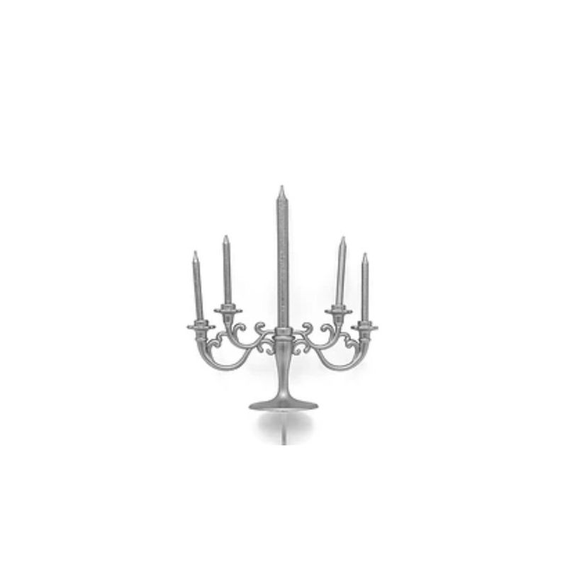 GENERICO - Portavelas De 5pcs 175mm Plateado
