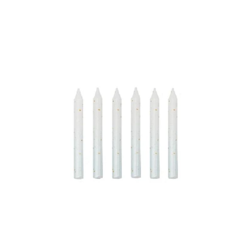 GENERICO - Vela Degrade Celeste 6pcs 78mm