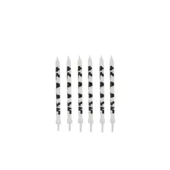 GENERICO - Velas Blanco y Negro 6pcs